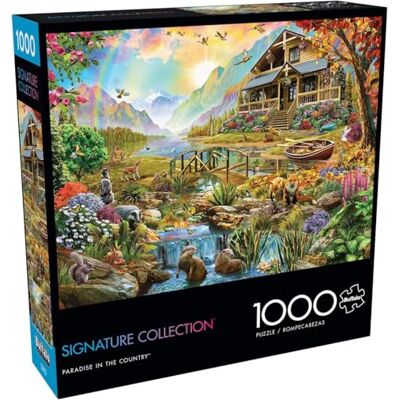 Buffalo Games Paradise in The Country Puzzel met 1000 stukjes voor volwassenen Stimulerende puzzel perfect voor spelavonden Afgewerkt formaat 68 x 50 cm Buffalo Games Paradise in The Country Puzzel met 1000 stukjes voor volwassenen Stimulerende puzzel perfect voor spelavonden Afgewerkt formaat 68 x 50 cm