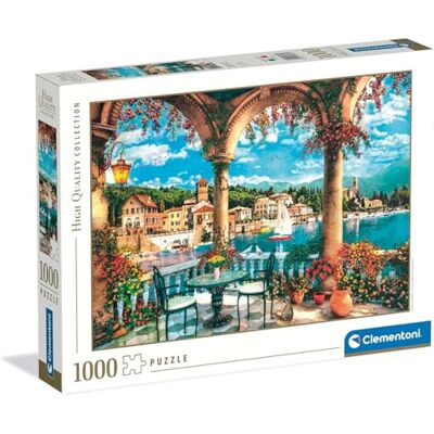 Clementoni Puzzel voor volwassenen, 1000 stukjes, HQC Balcony View Of Lake Como gemaakt in Italië, 39880 Clementoni Puzzel voor volwassenen, 1000 stukjes, HQC Balcony View Of Lake Como gemaakt in Italië, 39880