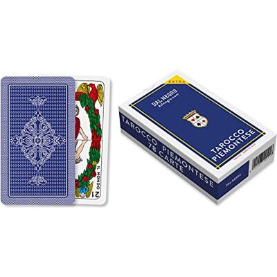 Dal Negro Dal Piemontese Toroque kaarten, kleur blauw, 040021 Dal Negro Dal Piemontese Toroque kaarten, kleur blauw, 040021