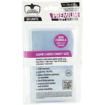 Ultimate Guard UGD010281 Premium zachte hoes voor tarotkaarten, transparant Ultimate Guard UGD010281 Premium zachte hoes voor tarotkaarten, transparant