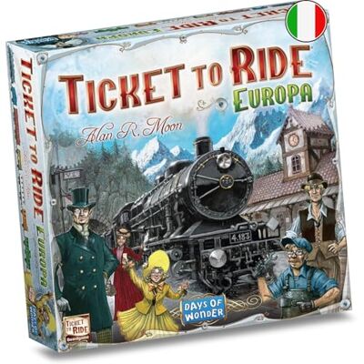 Asmodee Ticket to Ride Europa, gezelschapsspel spoorwegavontuur, plezier voor gezinnen en ervaren spelers, bouwen van spoorwegnetwerken 2-5 spelers, 8+ jaar, editie in Asmodee Ticket to Ride Europa, gezelschapsspel spoorwegavontuur, plezier voor gezinnen en ervaren spelers, bouwen van spoorwegnetwerken 2-5 spelers, 8+ jaar, editie in