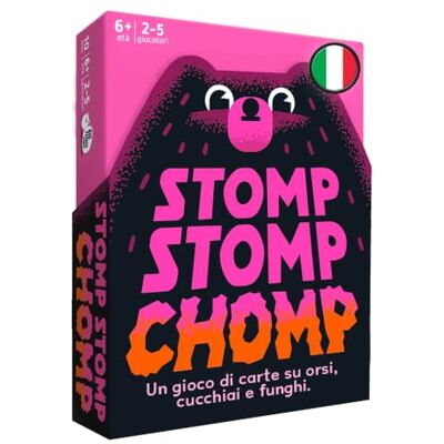 Asmodee – Stomp Stomp Chomp, Fun Jeu de Cartes pour Famille et Amis, 6+ Années, 2-5 Joueurs, 10 min, Édition en Italien Asmodee – Stomp Stomp Chomp, Fun Jeu de Cartes pour Famille et Amis, 6+ Années, 2-5 Joueurs, 10 min, Édition en Italien