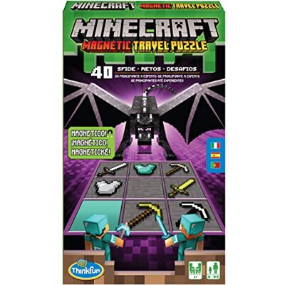 ThinkFun Minecraft Spellen: logica en probleemoplossing, redenering en visuele waarneming, 40 uitdagingen, magnetisch reisspel, aanbevolen voor kinderen vanaf 7 jaar, Frans ThinkFun Minecraft Spellen: logica en probleemoplossing, redenering en visuele waarneming, 40 uitdagingen, magnetisch reisspel, aanbevolen voor kinderen vanaf 7 jaar, Frans