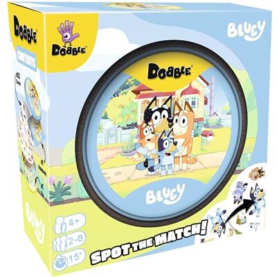 Asmodee Dobble Bluey kaartspel voor kinderen vanaf 4 jaar, 2 tot 8 spelers, speeltijd van 15 minuten Asmodee Dobble Bluey kaartspel voor kinderen vanaf 4 jaar, 2 tot 8 spelers, speeltijd van 15 minuten