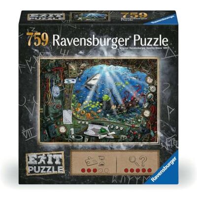 Ravensburger Exit 4 in de onderzeeboot puzzel 759 stukjes: Puzzel Meets Mystery Ravensburger Exit 4 in de onderzeeboot puzzel 759 stukjes: Puzzel Meets Mystery