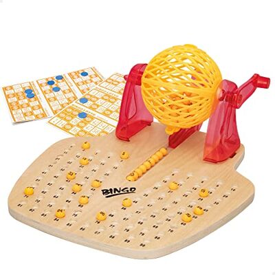 COLORBABY 49666 Houten Handmatige Bingo CB Games/Bordspel voor Kinderen en Volwassenen, Bingospel, Familiespellen, Rood, Klassieke Bordspellen/Bingo Spelen COLORBABY 49666 Houten Handmatige Bingo CB Games/Bordspel voor Kinderen en Volwassenen, Bingospel, Familiespellen, Rood, Klassieke Bordspellen/Bingo Spelen