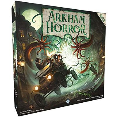 Fantasy Flight Games Arkham Horror, 3. Edition (spel): een drinkspel over okkulte mysterie en onverslaanbare Horror. Grundspel Fantasy Flight Games Arkham Horror, 3. Edition (spel): een drinkspel over okkulte mysterie en onverslaanbare Horror. Grundspel
