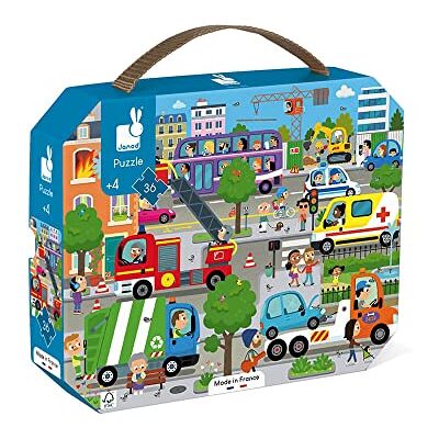 Janod J02644 Puzzel voor kinderen, 36-delig, educatief spel, fijne motoriek en concentratie, gemaakt in Frankrijk en FSC-gecertificeerd, plantaardige inkt, vanaf 4 jaar, J02644 Janod J02644 Puzzel voor kinderen, 36-delig, educatief spel, fijne motoriek en concentratie, gemaakt in Frankrijk en FSC-gecertificeerd, plantaardige inkt, vanaf 4 jaar, J02644