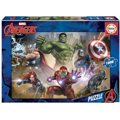 Educa Marvel Avengers Puzzel met 1000 stukjes. Ref.: 17694, No Color Educa Marvel Avengers Puzzel met 1000 stukjes. Ref.: 17694, No Color