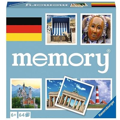 Ravensburger Duitsland memory® 20883 de speelklassieker dwars door Duitsland, merkspel voor 2-8 spelers vanaf 6 jaar Ravensburger Duitsland memory® 20883 de speelklassieker dwars door Duitsland, merkspel voor 2-8 spelers vanaf 6 jaar