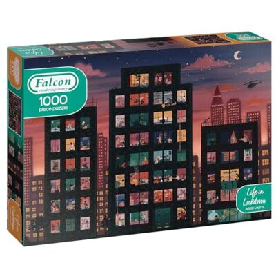 Falcon Jumbo, Contemporary, puzzel voor volwassenen, leven in lockdown, 1000 stukjes Falcon Jumbo, Contemporary, puzzel voor volwassenen, leven in lockdown, 1000 stukjes