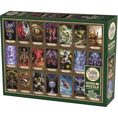Cobble Hill 3840321 Collage Dragon Puzzel 1000 stukjes met puzzel voor volwassenen en kinderen vanaf 12 jaar, fantasiekunst, puzzel Cobble Hill 3840321 Collage Dragon Puzzel 1000 stukjes met puzzel voor volwassenen en kinderen vanaf 12 jaar, fantasiekunst, puzzel