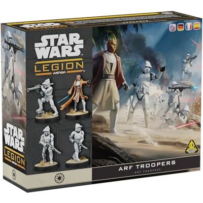 Asmodee Atomic Mass Games Star Wars Legion: ARF Trooper Unit Expansion Figuurspellen, Republiekherkenningseenheid, 8 miniaturen, upgrade Jedi Guardian 2 spelers 90 minuten Asmodee Atomic Mass Games Star Wars Legion: ARF Trooper Unit Expansion Figuurspellen, Republiekherkenningseenheid, 8 miniaturen, upgrade Jedi Guardian 2 spelers 90 minuten
