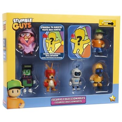 Bizak Stumble Guys 64112072-5 Set van 8 actiefiguren Boxing Roo + Mr Stumble, verzamelfiguren, officiële licentie van het sloopvideospel, fans voor volwassenen en jongens of meisjes Bizak Stumble Guys 64112072-5 Set van 8 actiefiguren Boxing Roo + Mr Stumble, verzamelfiguren, officiële licentie van het sloopvideospel, fans voor volwassenen en jongens of meisjes
