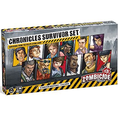 CMON Zombicide 2nd Edition Chronicles Survivors Set gezelschapsspel, 12 miniaturen, 1-6 spelers, vanaf 14 jaar CMON Zombicide 2nd Edition Chronicles Survivors Set gezelschapsspel, 12 miniaturen, 1-6 spelers, vanaf 14 jaar