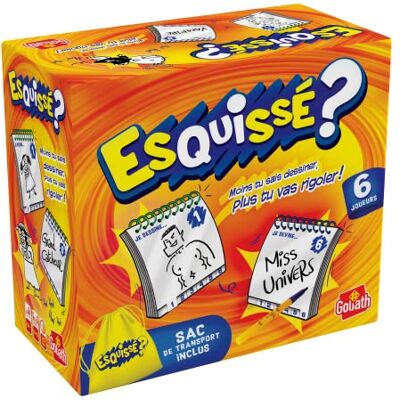Goliath Schets 6 spelers – praktisch reisformaat – bordspel tekenen vanaf 8 jaar – laat je tekening raden aan je buurman – alles inbegrepen om te tekenen + draagtas – 4 tot 6 spelers – 20 minuten Goliath Schets 6 spelers – praktisch reisformaat – bordspel tekenen vanaf 8 jaar – laat je tekening raden aan je buurman – alles inbegrepen om te tekenen + draagtas – 4 tot 6 spelers – 20 minuten