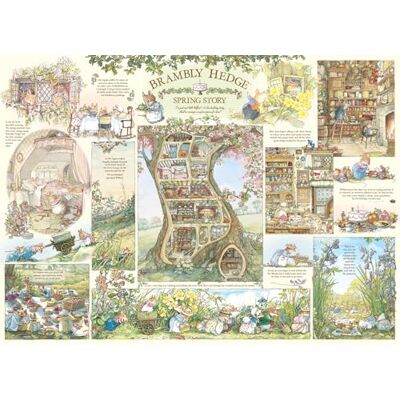 Cobble Hill Brambly Hedge Spring Story-Sample puzzel met 1000 stukjes Cobble Hill Brambly Hedge Spring Story-Sample puzzel met 1000 stukjes