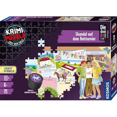 Kosmos 680725 Krimi Puzzel: de drie!- Schandaal over rijtoernooi licht op in het donker, 200 stukjes, lezen puzzels Maak de raadsels los met geheime doos en exclusieve korte verhalen Kosmos 680725 Krimi Puzzel: de drie!- Schandaal over rijtoernooi licht op in het donker, 200 stukjes, lezen puzzels Maak de raadsels los met geheime doos en exclusieve korte verhalen