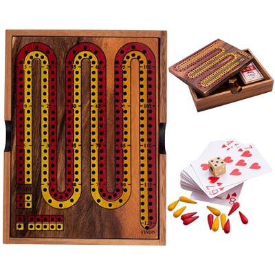Engelhart – 350290 – Cribbage van hout in een doos met kaarten – traditioneel gezelschapsspel – kaartspel – vanaf 8 jaar – familiespel – 16,7 x 22,2 x 4,3 cm – spel van hout Engelhart – 350290 – Cribbage van hout in een doos met kaarten – traditioneel gezelschapsspel – kaartspel – vanaf 8 jaar – familiespel – 16,7 x 22,2 x 4,3 cm – spel van hout