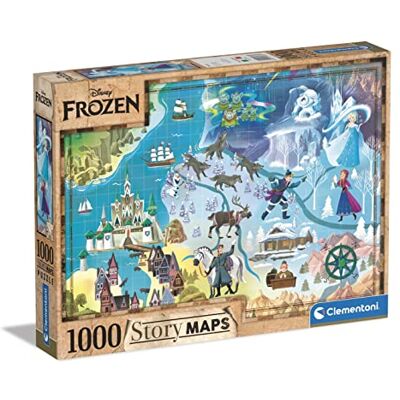 Clementoni 1000 pzs Does Not Apply 2 Story Maps Frozen voor volwassenen, 1000 stukjes, Disney-figuur, cartoon, prinsessenpuzzel, gemaakt in Italië, 39666, meerkleurig, medium Clementoni 1000 pzs Does Not Apply 2 Story Maps Frozen voor volwassenen, 1000 stukjes, Disney-figuur, cartoon, prinsessenpuzzel, gemaakt in Italië, 39666, meerkleurig, medium
