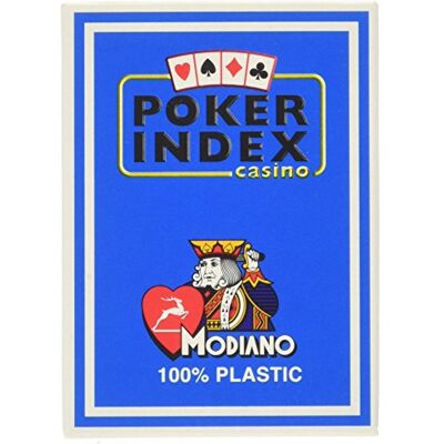 Modiano Texas Poker 4 Mini Index Blauw Texas Poker speelkaarten Modiano Texas Poker 4 Mini Index Blauw Texas Poker speelkaarten
