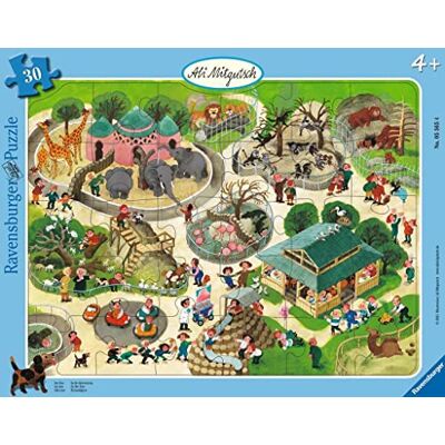 Ravensburger Kinderpuzzel 30 stukjes Ali Mitgutsch: in de dierentuin Ravensburger Kinderpuzzel 30 stukjes Ali Mitgutsch: in de dierentuin