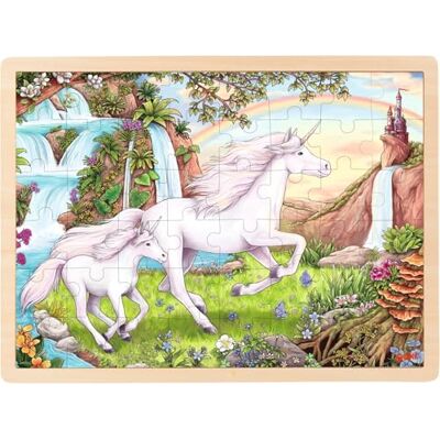 Goki Puntige eenhoorn puzzel van hout, meerkleurig (57366) Goki Puntige eenhoorn puzzel van hout, meerkleurig (57366)