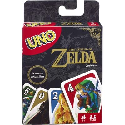 Mattel UNO The Legend of Zelda exclusieve editie kaartspel met speciale liniaal Mattel UNO The Legend of Zelda exclusieve editie kaartspel met speciale liniaal