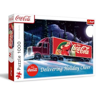 Trefl Coca-Cola, kerstwagen puzzel 1000 stukjes kerstpuzzel voor volwassenen en kinderen vanaf 14 jaar Trefl Coca-Cola, kerstwagen puzzel 1000 stukjes kerstpuzzel voor volwassenen en kinderen vanaf 14 jaar