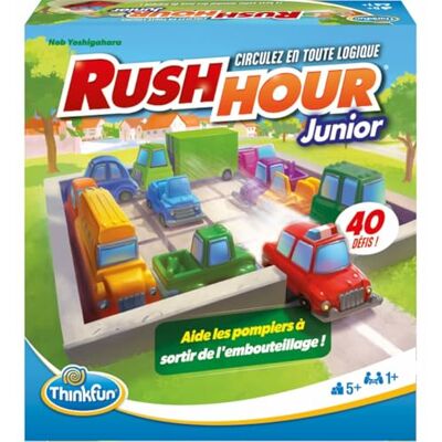 ThinkFun Rush Hour Junior Bordspel 5 jaar en ouder Kinderhoofdbreker Logica spel voor kinderen 40 uitdagingen Vanaf 5 jaar Ravensburger 76604 Franse versie ThinkFun Rush Hour Junior Bordspel 5 jaar en ouder Kinderhoofdbreker Logica spel voor kinderen 40 uitdagingen Vanaf 5 jaar Ravensburger 76604 Franse versie