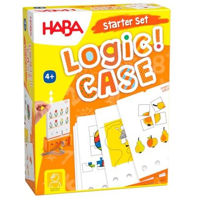 HABA LogiCase Starter Set 4+ (kinderspel): 40 ratelkaarten met 77 puzzels, 1 kleine kaart (zand), 1 puzzeldoos, 1 houten stift met koord en koordstopper HABA LogiCase Starter Set 4+ (kinderspel): 40 ratelkaarten met 77 puzzels, 1 kleine kaart (zand), 1 puzzeldoos, 1 houten stift met koord en koordstopper
