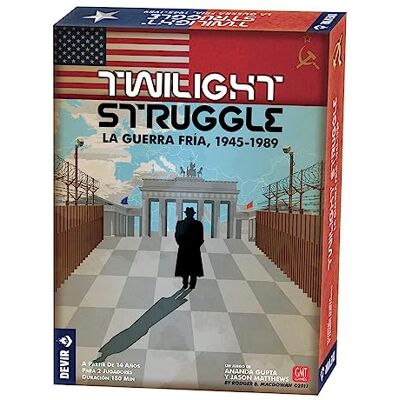 Devir Twilight Struggle: de Koude Oorlog, 1945-1989, gezelschapsspel voor 2 spelers, strategisch bordspel dat zich afspeelt in de Koude Oorlog, geschiedenis (BGTWIST) Devir Twilight Struggle: de Koude Oorlog, 1945-1989, gezelschapsspel voor 2 spelers, strategisch bordspel dat zich afspeelt in de Koude Oorlog, geschiedenis (BGTWIST)