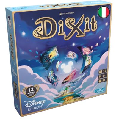 Asmodee Dixit: Disney Fantasie en fantasie tafelspel met Disney-figuren, 3-6 spelers, 8+ jaar, 30 min, editie in het Italiaans Asmodee Dixit: Disney Fantasie en fantasie tafelspel met Disney-figuren, 3-6 spelers, 8+ jaar, 30 min, editie in het Italiaans