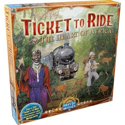 Asmodee Days of Wonder, Ticket to Ride The Heart of Africa Board Game uitbreiding, leeftijd 8+, voor 2 tot 5 spelers, Average Playtime 30-60 minuten Asmodee Days of Wonder, Ticket to Ride The Heart of Africa Board Game uitbreiding, leeftijd 8+, voor 2 tot 5 spelers, Average Playtime 30-60 minuten