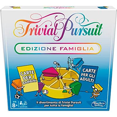 Hasbro Trivial Pursuit Family Edition gezelschapsspel voor familiefeesten, quizavonden vanaf 8 jaar (boxspel, meerkleurig Hasbro Trivial Pursuit Family Edition gezelschapsspel voor familiefeesten, quizavonden vanaf 8 jaar (boxspel, meerkleurig