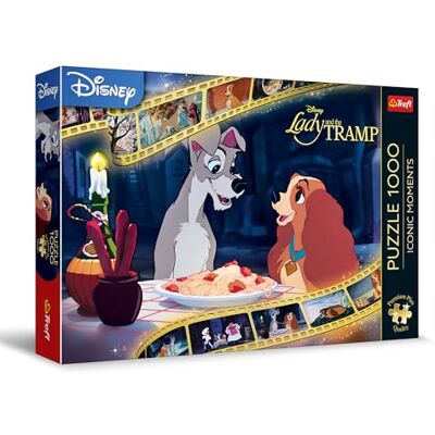 Trefl Qualité Premium Plus Puzzle Iconic Moments : La Belle et le Clochard 1000 pièces, série de puzzles avec les personnages préférés,pour adultes et enfants à partir de 12 ans Trefl Qualité Premium Plus Puzzle Iconic Moments : La Belle et le Clochard 1000 pièces, série de puzzles avec les personnages préférés,pour adultes et enfants à partir de 12 ans
