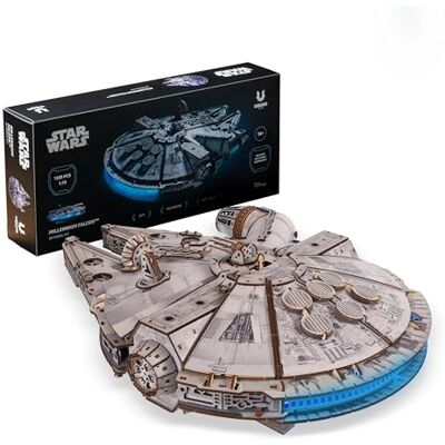 UGEARS Star Wars™ Millennium Falcon™ 3D-puzzel houten model om te bouwen 3D-puzzel voor volwassenen houten model DIY Star Wars verjaardagscadeau 1235 stukjes UGEARS Star Wars™ Millennium Falcon™ 3D-puzzel houten model om te bouwen 3D-puzzel voor volwassenen houten model DIY Star Wars verjaardagscadeau 1235 stukjes
