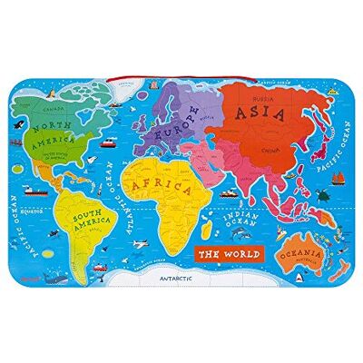 Janod J05504 – puzzel wereld magnetisch – Engelse versie (hout) Landen, regio's, hoofdsteden en illustraties om op te hangen, educatief spel voor aardrijkskunde, hout en katoen Janod J05504 – puzzel wereld magnetisch – Engelse versie (hout) Landen, regio's, hoofdsteden en illustraties om op te hangen, educatief spel voor aardrijkskunde, hout en katoen