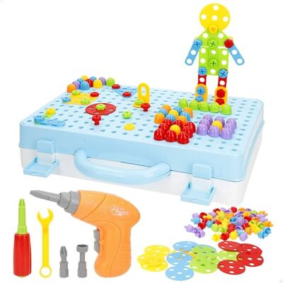 COLORBABY Smart Theory 39426 Bouwkoffer, speelgoedschroevendraaier, meer dan 200 stuks kleuren, gereedschap voor het spelen van stem-ontwikkeling, speelgoed voor kinderen vanaf 6 jaar COLORBABY Smart Theory 39426 Bouwkoffer, speelgoedschroevendraaier, meer dan 200 stuks kleuren, gereedschap voor het spelen van stem-ontwikkeling, speelgoed voor kinderen vanaf 6 jaar