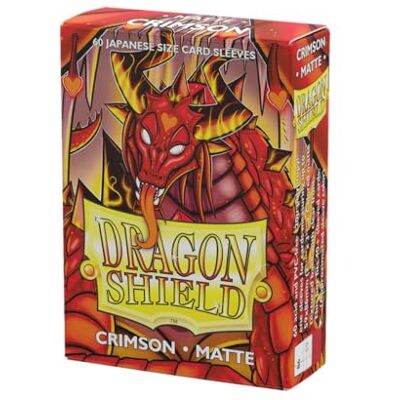 Dragon ART11121 Matte Japanse Size Sleeves 60 pk-Crimson, veelkleurig Dragon ART11121 Matte Japanse Size Sleeves 60 pk-Crimson, veelkleurig
