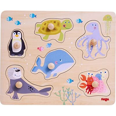 HABA Meerestiere puzzel: 1 puzzelstukje, 6 puzzelonderdelen. HABA Meerestiere puzzel: 1 puzzelstukje, 6 puzzelonderdelen.