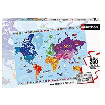 Nathan Kinderpuzzel puzzel 250 p wereldkaart vanaf 8 jaar 86883 Nathan Kinderpuzzel puzzel 250 p wereldkaart vanaf 8 jaar 86883