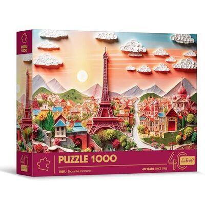Trefl Puzzel met 3D-effect, Parijs 1000 stukjes 40e verjaardag , Paper Art, premium puzzel voor volwassenen en kinderen vanaf 14 jaar Trefl Puzzel met 3D-effect, Parijs 1000 stukjes 40e verjaardag , Paper Art, premium puzzel voor volwassenen en kinderen vanaf 14 jaar