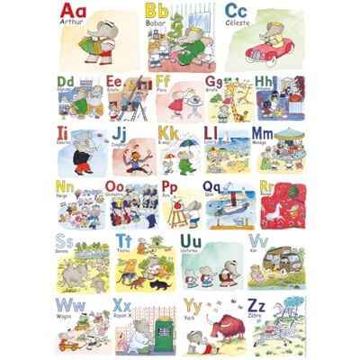 Nathan Puzzel 1000 stukjes Babar's abecédary volwassenen en kinderen vanaf 12 jaar hoogwaardige puzzel perfecte montage collectie mijn helden 12000911 Nathan Puzzel 1000 stukjes Babar's abecédary volwassenen en kinderen vanaf 12 jaar hoogwaardige puzzel perfecte montage collectie mijn helden 12000911