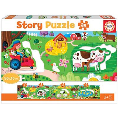 Educa Didacta Story Granja Panorámico Infantil puzzel 26 stuks + 3 jaar Ref. 18900, meerkleurig Educa Didacta Story Granja Panorámico Infantil puzzel 26 stuks + 3 jaar Ref. 18900, meerkleurig