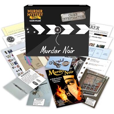 University Games Murder Mystery Party Case Files: Murder Black voor 1 of meer spelers vanaf 14 jaar University Games Murder Mystery Party Case Files: Murder Black voor 1 of meer spelers vanaf 14 jaar