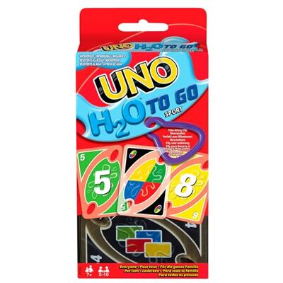Mattel UNO SPORT, 108 kaarten van waterdichte kunststof met karabijnhaak voor eenvoudig transport, gezelschapsspel, badspel, 2 tot 10 spelers, afzonderlijk of per teams, vanaf 7 jaar, P1703 Mattel UNO SPORT, 108 kaarten van waterdichte kunststof met karabijnhaak voor eenvoudig transport, gezelschapsspel, badspel, 2 tot 10 spelers, afzonderlijk of per teams, vanaf 7 jaar, P1703
