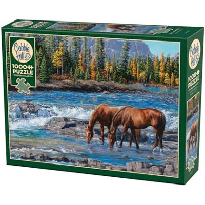 Cobble Hill Pferde in Wildwater 1000 stukjes Cobble Hill Pferde in Wildwater 1000 stukjes