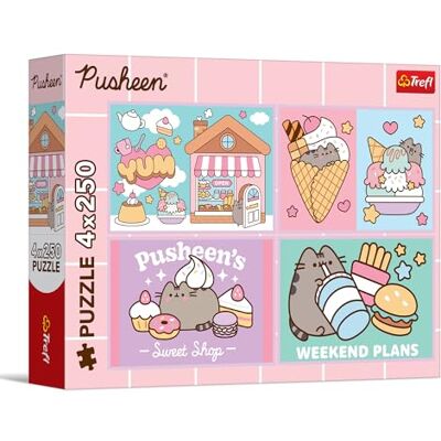 Trefl 4-in-1 puzzel: Fluid World Pusheen, Meet Pusheen 4 x 250 stukjes 4 puzzels voor tieners Trefl 4-in-1 puzzel: Fluid World Pusheen, Meet Pusheen 4 x 250 stukjes 4 puzzels voor tieners