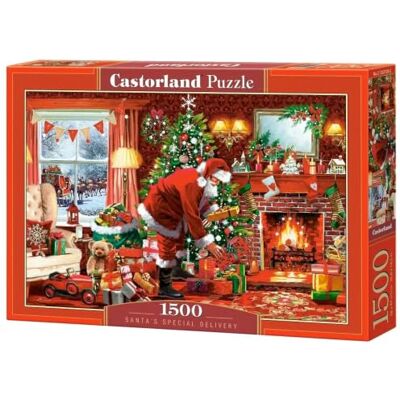 Castorland Puzzel van 1500 stukjes: speciale levering van de kerstman Castorland Puzzel van 1500 stukjes: speciale levering van de kerstman